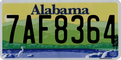AL license plate 7AF8364