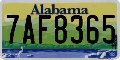 AL license plate 7AF8365