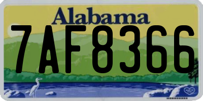 AL license plate 7AF8366