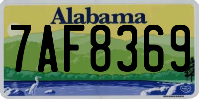 AL license plate 7AF8369