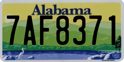 AL license plate 7AF8371