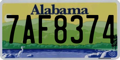 AL license plate 7AF8374