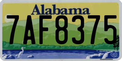 AL license plate 7AF8375