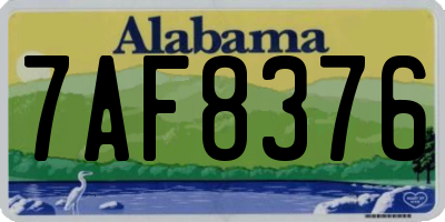 AL license plate 7AF8376