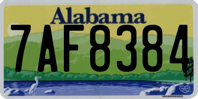 AL license plate 7AF8384