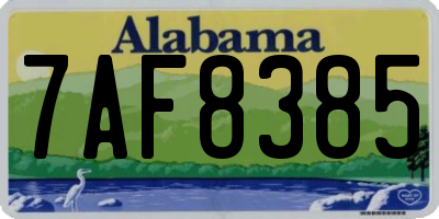 AL license plate 7AF8385