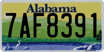 AL license plate 7AF8391
