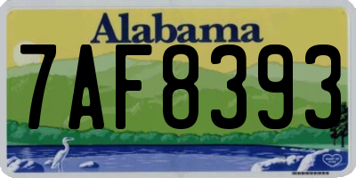 AL license plate 7AF8393