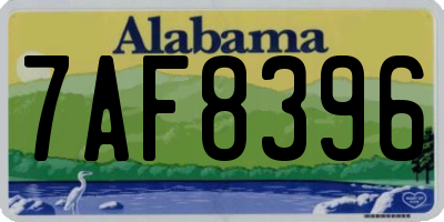 AL license plate 7AF8396