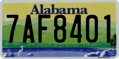 AL license plate 7AF8401