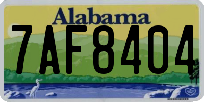 AL license plate 7AF8404