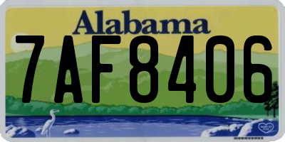 AL license plate 7AF8406