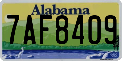 AL license plate 7AF8409
