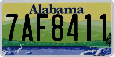 AL license plate 7AF8411