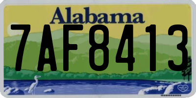 AL license plate 7AF8413