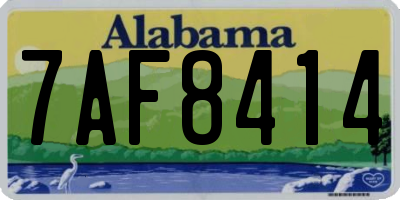 AL license plate 7AF8414
