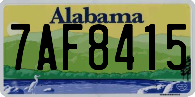 AL license plate 7AF8415