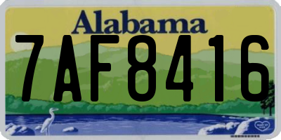 AL license plate 7AF8416