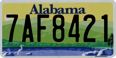 AL license plate 7AF8421