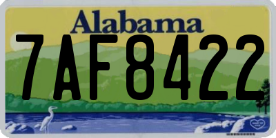 AL license plate 7AF8422