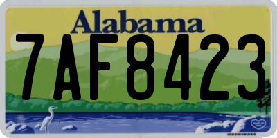 AL license plate 7AF8423