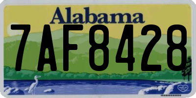 AL license plate 7AF8428