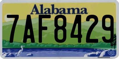AL license plate 7AF8429