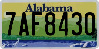 AL license plate 7AF8430
