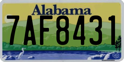 AL license plate 7AF8431