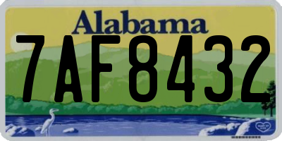 AL license plate 7AF8432