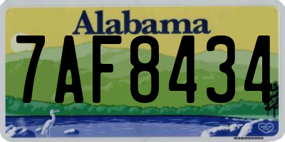 AL license plate 7AF8434
