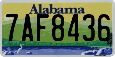 AL license plate 7AF8436