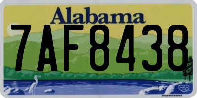 AL license plate 7AF8438