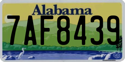 AL license plate 7AF8439