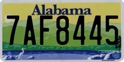 AL license plate 7AF8445