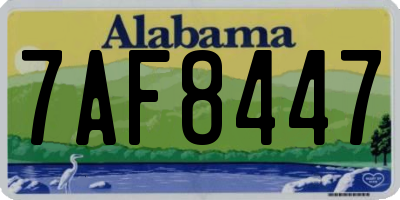 AL license plate 7AF8447