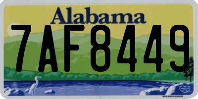 AL license plate 7AF8449