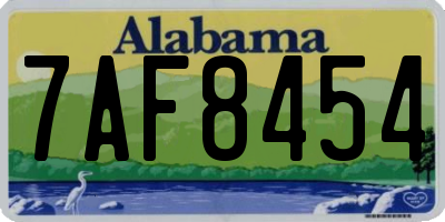 AL license plate 7AF8454