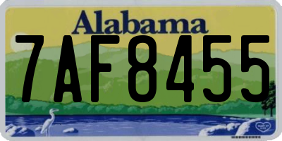 AL license plate 7AF8455