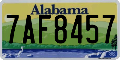 AL license plate 7AF8457