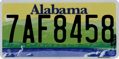 AL license plate 7AF8458