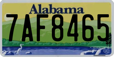 AL license plate 7AF8465