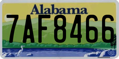 AL license plate 7AF8466