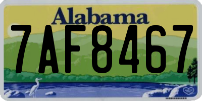 AL license plate 7AF8467