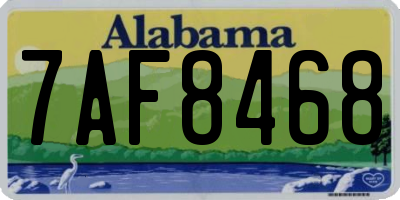 AL license plate 7AF8468