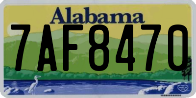AL license plate 7AF8470