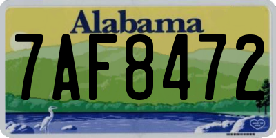 AL license plate 7AF8472