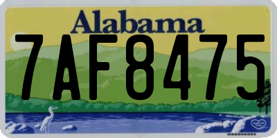 AL license plate 7AF8475
