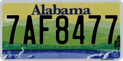 AL license plate 7AF8477