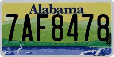 AL license plate 7AF8478